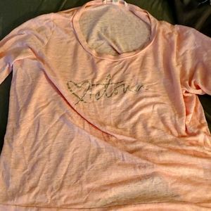 long sleeve pink pj top